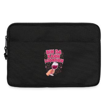 Bin da kann losgehen Weinglas Weinliebhaberin - Laptoptasche 13" - Schwarz - Vorne