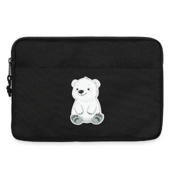 Polarbär Illustration – Arktisches Tiermotiv - Laptoptasche 13" - Schwarz - Vorne
