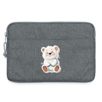 Süßer Bär – Geschenkidee für Wald- & Tierfans - Laptoptasche 13" - Grau meliert - Vorne