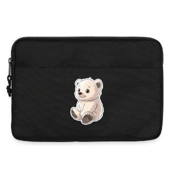 Polarbär Illustration – Arktisches Tiermotiv - Laptoptasche 13" - Schwarz - Vorne