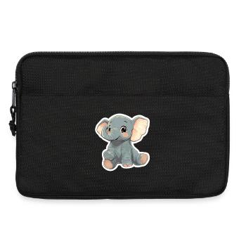 Cute elephant – gift idea for animal lovers - Laptop bag 13" - black - Front