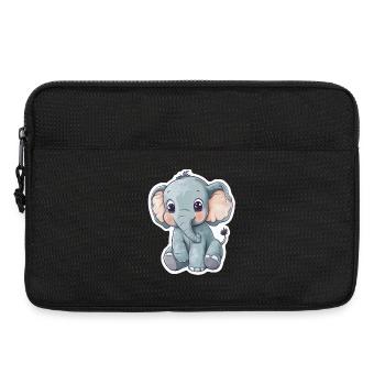 Cute elephant – gift idea for animal lovers - Laptop bag 13" - black - Front