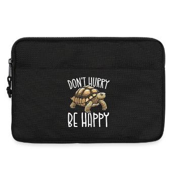 Tortoise Appeal Don't Hurry Be Happy - Laptop bag 13" - black - Front