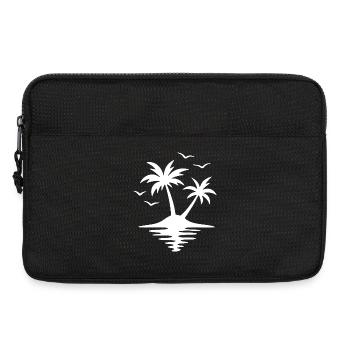 Tropical Sunset Palm Silhouette - Laptop bag 13" - black - Front