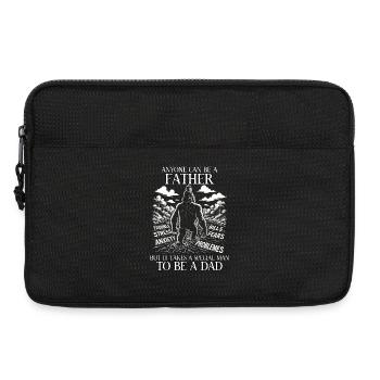 Jeder kann Vater sein, aber... - Papa Gift - Laptoptasche 13" - Schwarz - Vorne