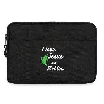 Pickles and Jesus Religious - Laptop bag 13" - black - Front