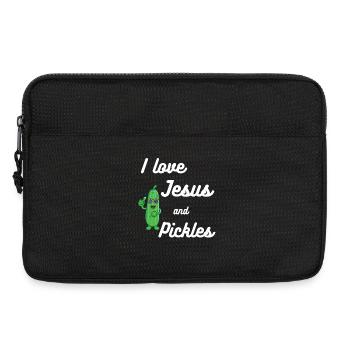 Pickles and Jesus Religious - Laptop bag 13" - black - Front