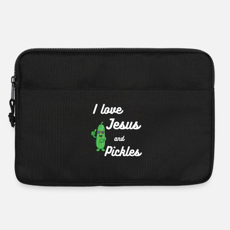 Gurken und Jesus Religiös - Laptoptasche 13" - Schwarz