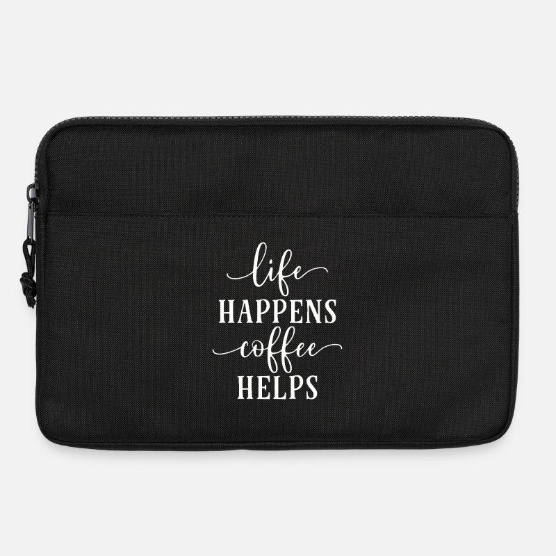 Coffee Motivational Typography Design - Laptop bag 13" - black