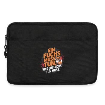 Fuchs Spruch Ein Fuchs Muss Tun Was Fuchs Tun Muss - Laptoptasche 13" - Schwarz - Vorne