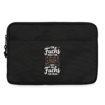 Fuchs Spruch Ein Fuchs Muss Tun Was Fuchs Tun Muss - Laptoptasche 13" - Schwarz - Vorne