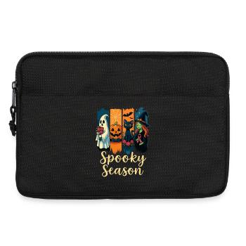 Gruselige Jahreszeit x Pink Ribbon Mashup - Laptoptasche 13" - Schwarz - Vorne