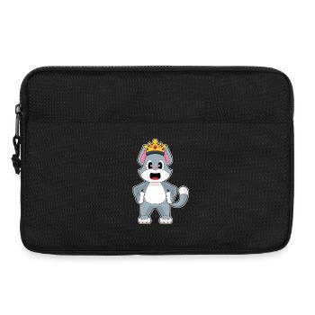Couronne de chat - Sacoche pour ordinateur portable 13 pouces - noir - Devant