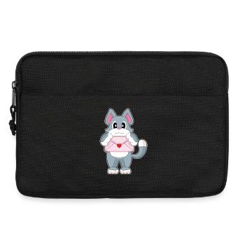 Lettre d’amour pour chat - Sacoche pour ordinateur portable 13 pouces - noir - Devant