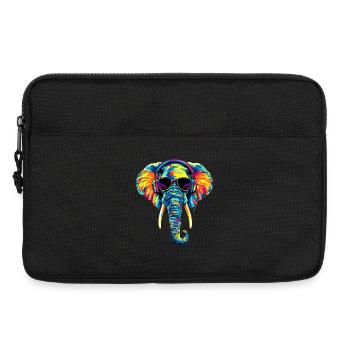 Elefant Rüssel Afrika Safari Wildnis Elefanten - Laptoptasche 13" - Schwarz - Vorne