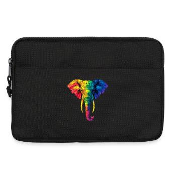 Elefant Rüssel Afrika Safari Wildnis Elefanten - Laptoptasche 13" - Schwarz - Vorne