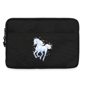 Pferd mit Schneeflocken - Laptoptasche 13" - Schwarz - Vorne
