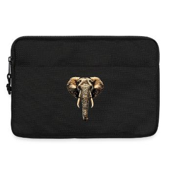 Trompe d’éléphant Afrique Safari Wilderness Éléphant - Sacoche pour ordinateur portable 13 pouces - noir - Devant