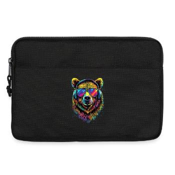 Ours brun, Grizzly, Frères d’ours, Forêt, Ours sauvages - Sacoche pour ordinateur portable 13 pouces - noir - Devant