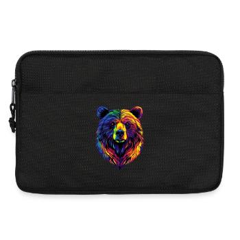 Ours brun, Grizzly, Frères d’ours, Forêt, Ours sauvages - Sacoche pour ordinateur portable 13 pouces - noir - Devant