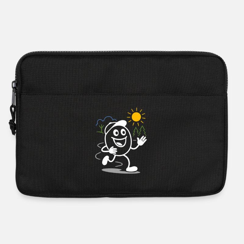 Ribbo läuft lachend durch den Tag - Laptoptasche 13" - Schwarz