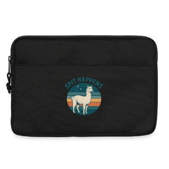 Spit Happens Witziges Alpaka - Laptoptasche 13" - Schwarz - Vorne