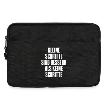 Mieux vaut de petits pas que pas de pas. - Sacoche pour ordinateur portable 13 pouces - noir - Devant
