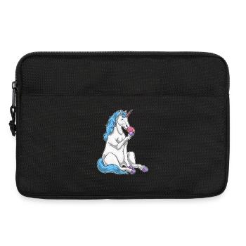 Einhorn Donut - Laptoptasche 13" - Schwarz - Vorne