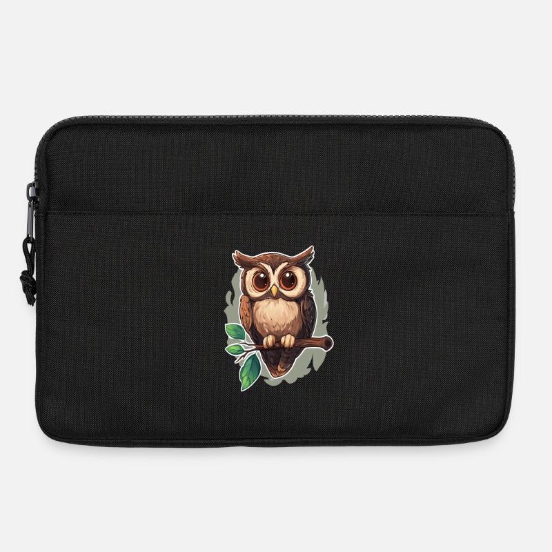 Eule - Laptoptasche 13" - Schwarz