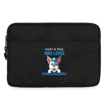 Französische Bulldogge Für Jungs, die lieben - Laptoptasche 13" - Schwarz - Vorne