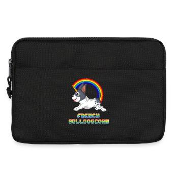 Bouledogue français – Licorne mignonne Frenchie magique - Sacoche pour ordinateur portable 13 pouces - noir - Devant
