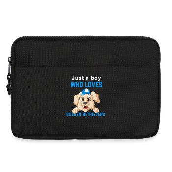 Just a Boy Who Loves Golden Retrievers - Laptop bag 13" - black - Front