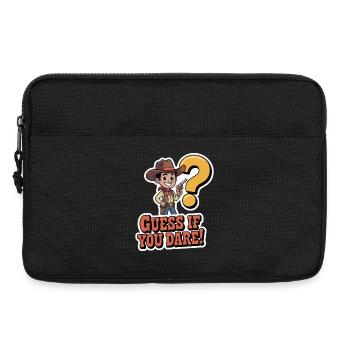 Western Cowboy Guessing Game T-Shirt - Laptop bag 13" - black - Front