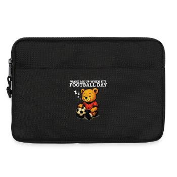 Wake Me Up When it's Football Day - Humour foot - Sacoche pour ordinateur portable 13 pouces - noir - Devant