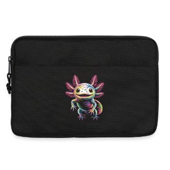 Farbenfroher Axolotl - Laptoptasche 13" - Schwarz - Vorne