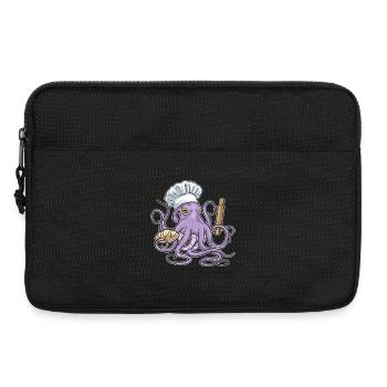 Krake Bäcker Brot Backen - Laptoptasche 13" - Schwarz - Vorne