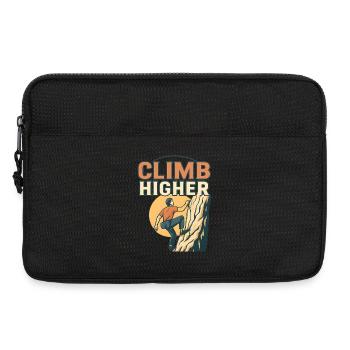 Motif de héros grimpant - Sacoche pour ordinateur portable 13 pouces - noir - Devant