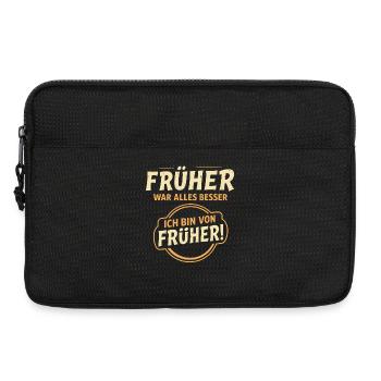 Früher war alles besser Spruch - Laptoptasche 13" - Schwarz - Vorne