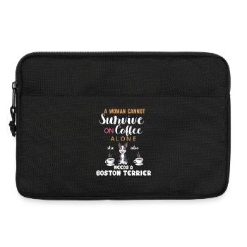 Boston Terrier Coffee Quote For Women - Laptop bag 13" - black - Front