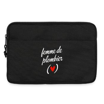 Klempnerfrau - Laptoptasche 13" - Schwarz - Vorne