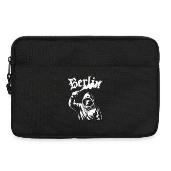 Revolte Streetart Hoodie Design - Laptoptasche 13" - Schwarz - Vorne