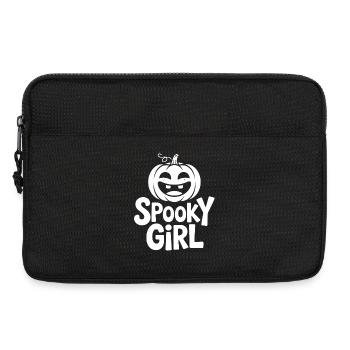 Motif amusant de citrouille d'Halloween - Sacoche pour ordinateur portable 13 pouces - noir - Devant