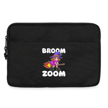 BROOM ZOOM - WITCH HALLOWEEN - Laptop bag 13" - black - Front