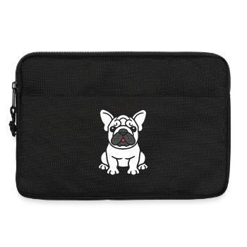 Design de Bouledogue Coeurenragé - Sacoche pour ordinateur portable 13 pouces - noir - Devant