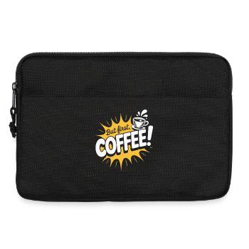 But First Coffee Kaffee Spruch für Morgenmuffel - Laptoptasche 13" - Schwarz - Vorne
