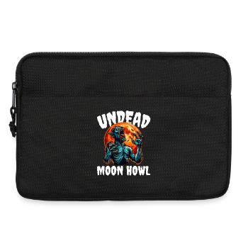 HURLEMENT DE LUNE MORT-VIVANT - ZOMBIE HALLOWEEN - Sacoche pour ordinateur portable 13 pouces - noir - Devant