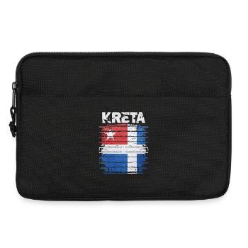 Kreta Flagge Kunstdruck - Laptoptasche 13" - Schwarz - Vorne