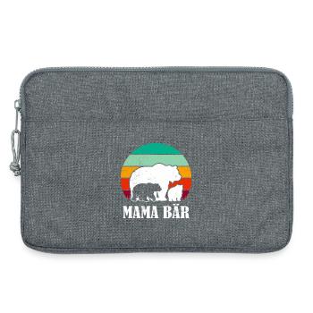 Werdende Mutter MAMA BÄR Bald Mama Lustig - Laptoptasche 13" - Grau meliert - Vorne