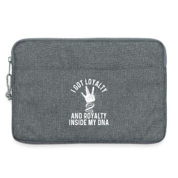 Loyalty Royalty In My DNA Hip Hop Lyric Culture - Laptop bag 13" - heather grey - Front