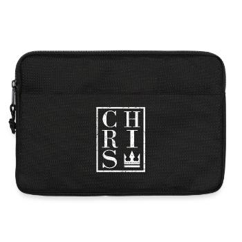 Minimalist Krone mit Linienmuster Chris  - Laptoptasche 13" - Schwarz - Vorne